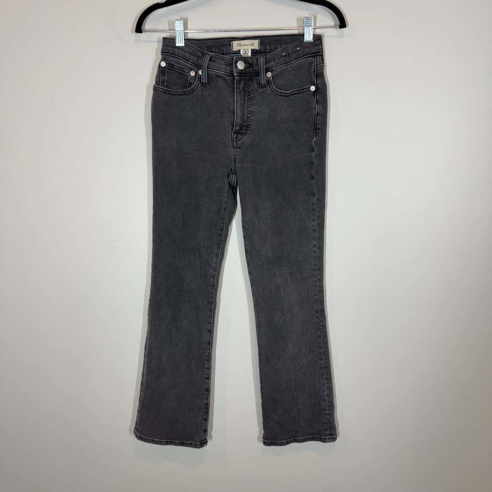 Madewell Mid-Rise Kick Out Jeans Women's Size 25 Charcoal Grey Denim